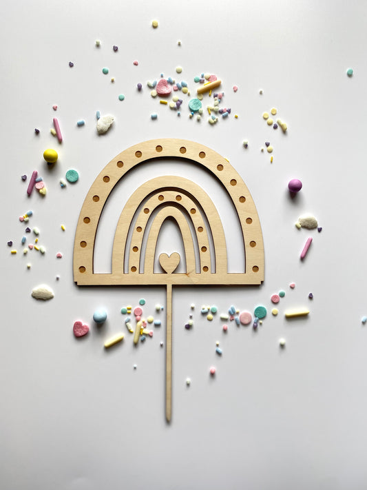 Regenbogen Holztopper
