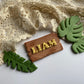Namensschild Holz